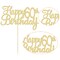 Gyufise 1 Pack Happy 60th Birthday Cake Topper Gold Glitter Happy Birthday Cake Topper Happy 60 Birthday Cake Decoration for 60th Birthday Party Decorations